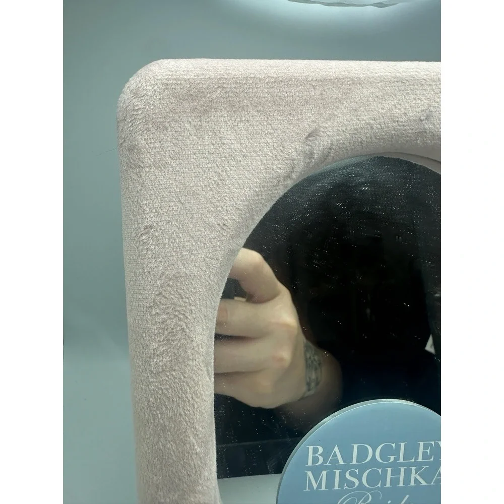 Badgley Mischka Bride Wedding rose pink Velour TableTop Mirror NEW